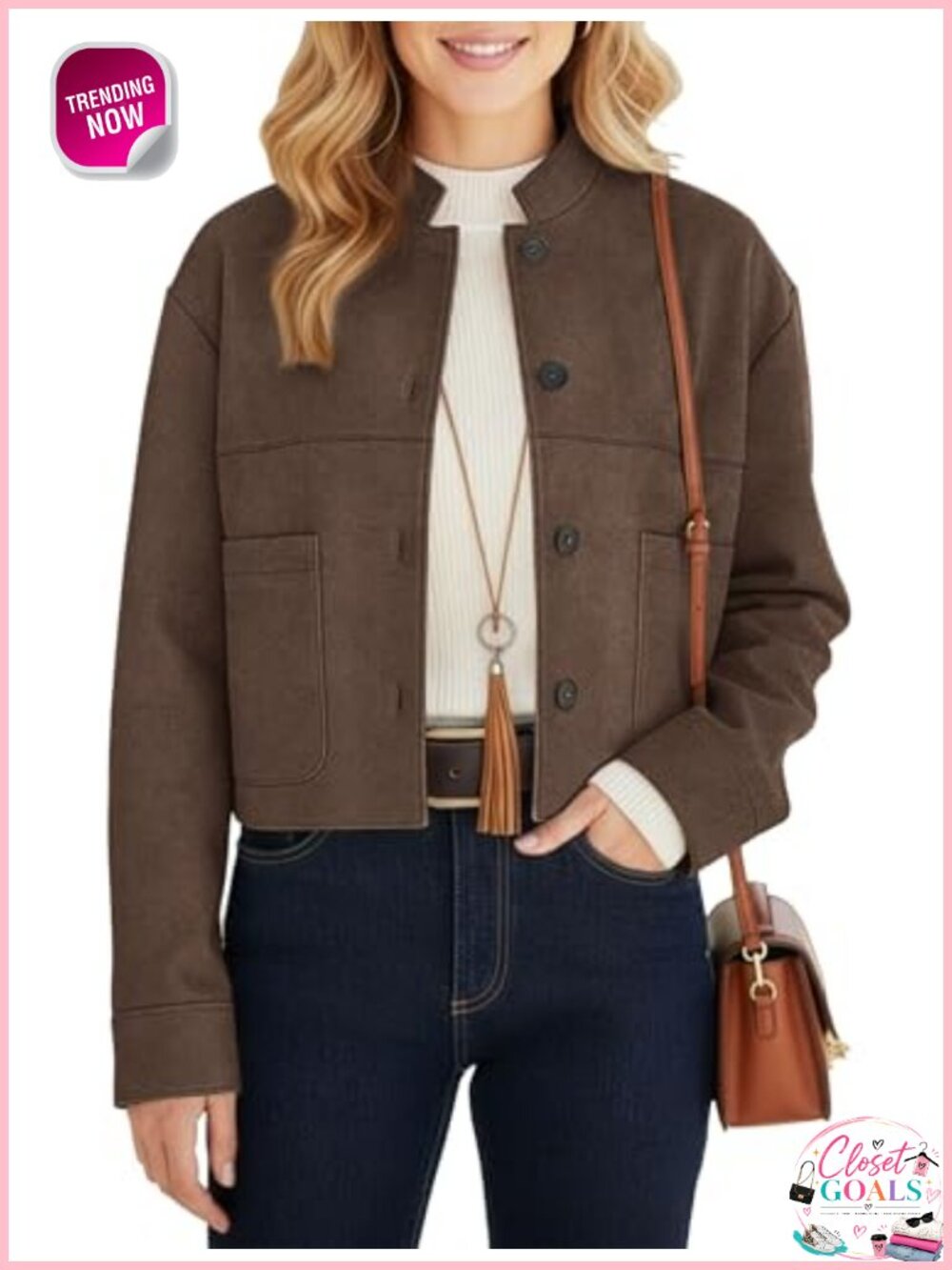 Faux Suede Cropped Bomber Jacket Aviator Lightweight Oversized Casual